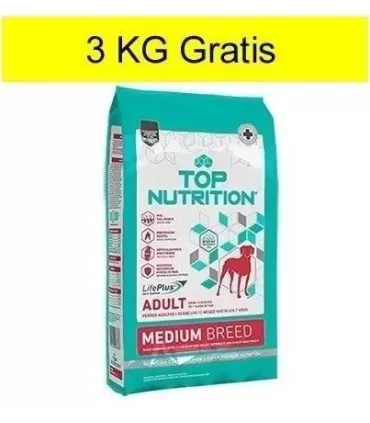 Top Nutrition Perro Mediano Adulto 15 + 3KG Gratis