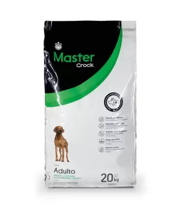 Master Crock: Alimento Premium para Perros Adultos Medianos y Grandes 20Kg
