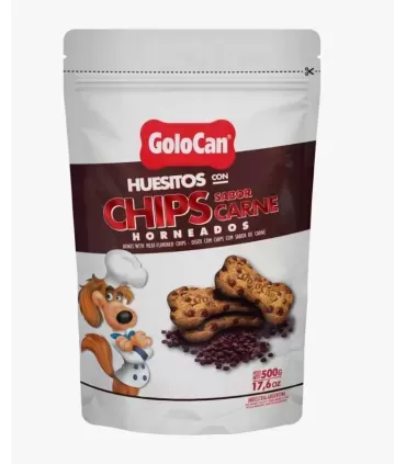 Huesito de Carne con Chips Golocan 500g