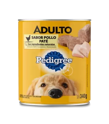 Pedigree Lata Pollo 340g | Alimento Húmedo Nutritivo para Perros