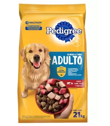 Pedigree Adulto Carne, Pollo y Cereales 21kg