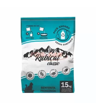 Rubicat Classic: Arena Sanitaria Aglomerante Premium 15kg para Gatos