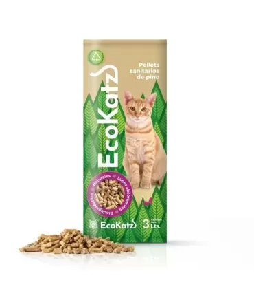 Pellets Sanitarios EcoKatz 6L: Máxima Higiene y Control de Olor Felino