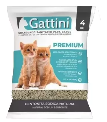 Gattini Premium: Arena Sanitaria Multipack 4x4kg - Máxima Higiene Felina