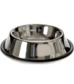 Comedero Bebedero Antivuelco Acero Inoxidable Para Gatos 18cm
