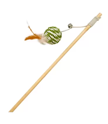 Varita Interactiva Pluma Gato PetLove - Juguete Estimulante Gatuno