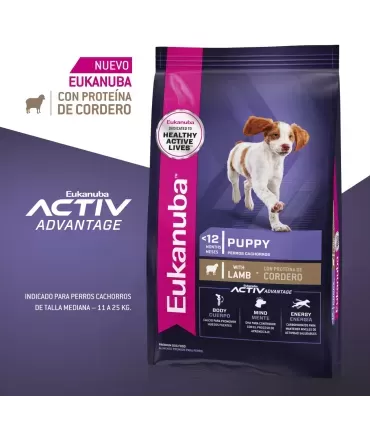 Eukanuba Puppy Cordero 15kg | Alimento Premium para Cachorros Sanos